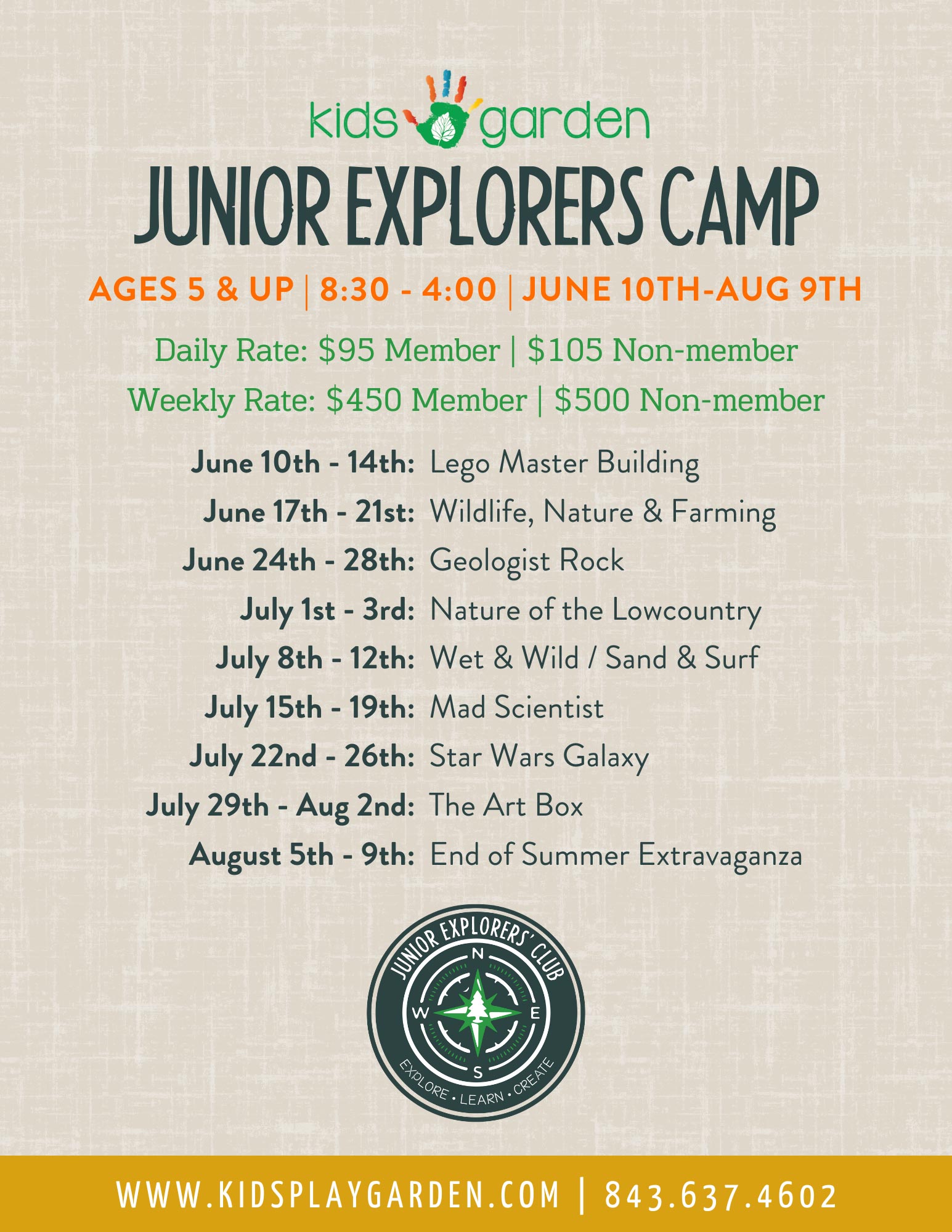 SIGN UP FOR JUNIOR EXPLORERS AGES 6 & UP