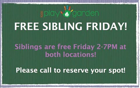 See details about our Free Sibling Friday!