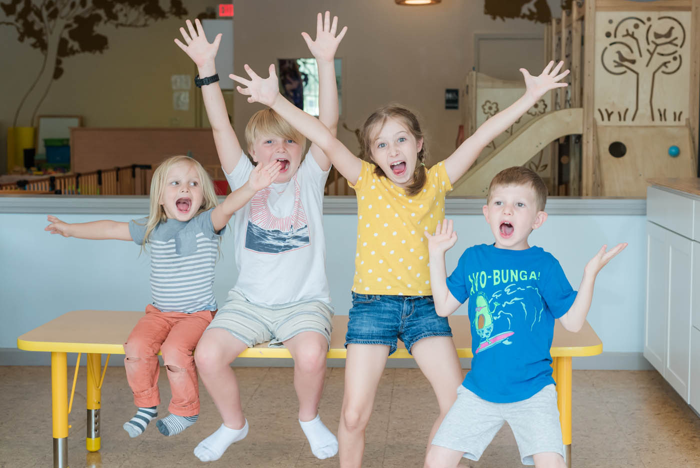 Four children having fun at Kids Garden summer childcare & daycare in Summerville, SC.