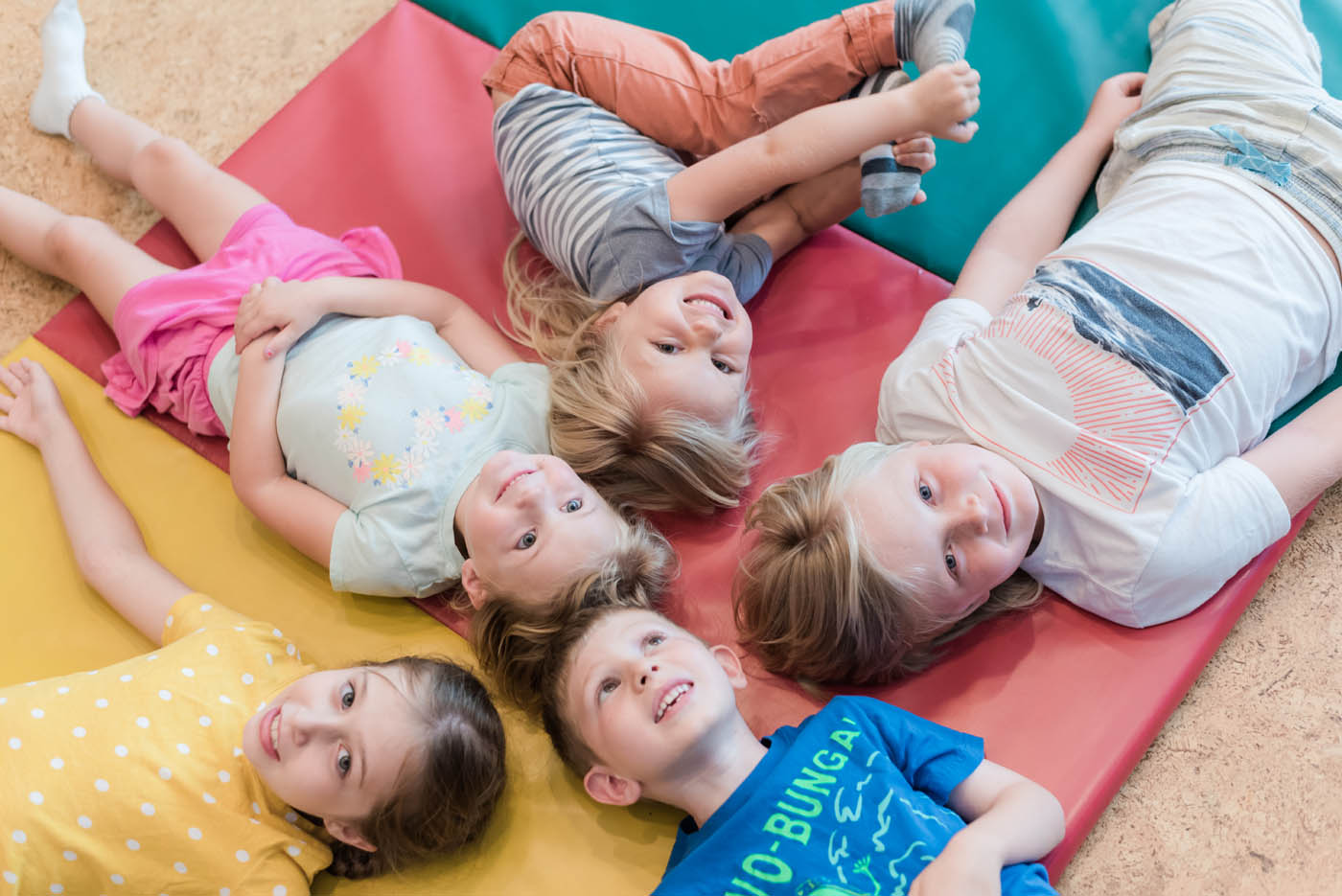 A group of children at one of Kids Garden Asheville's holiday camps.