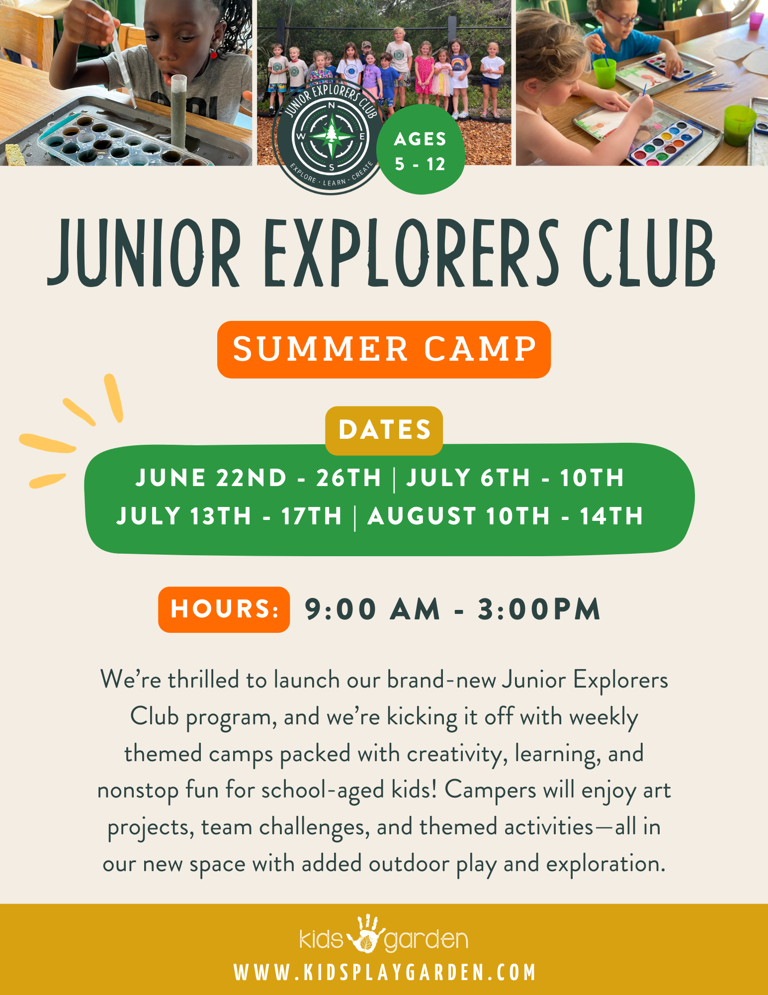 SIGN UP FOR 2026 JUNIOR EXPLORER SUMMER CAMPS