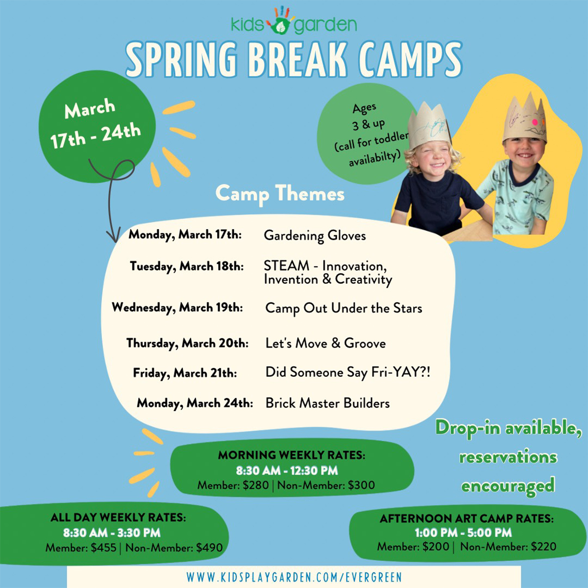 SIGN UP FOR 2025 SPRING BREAK CAMPS