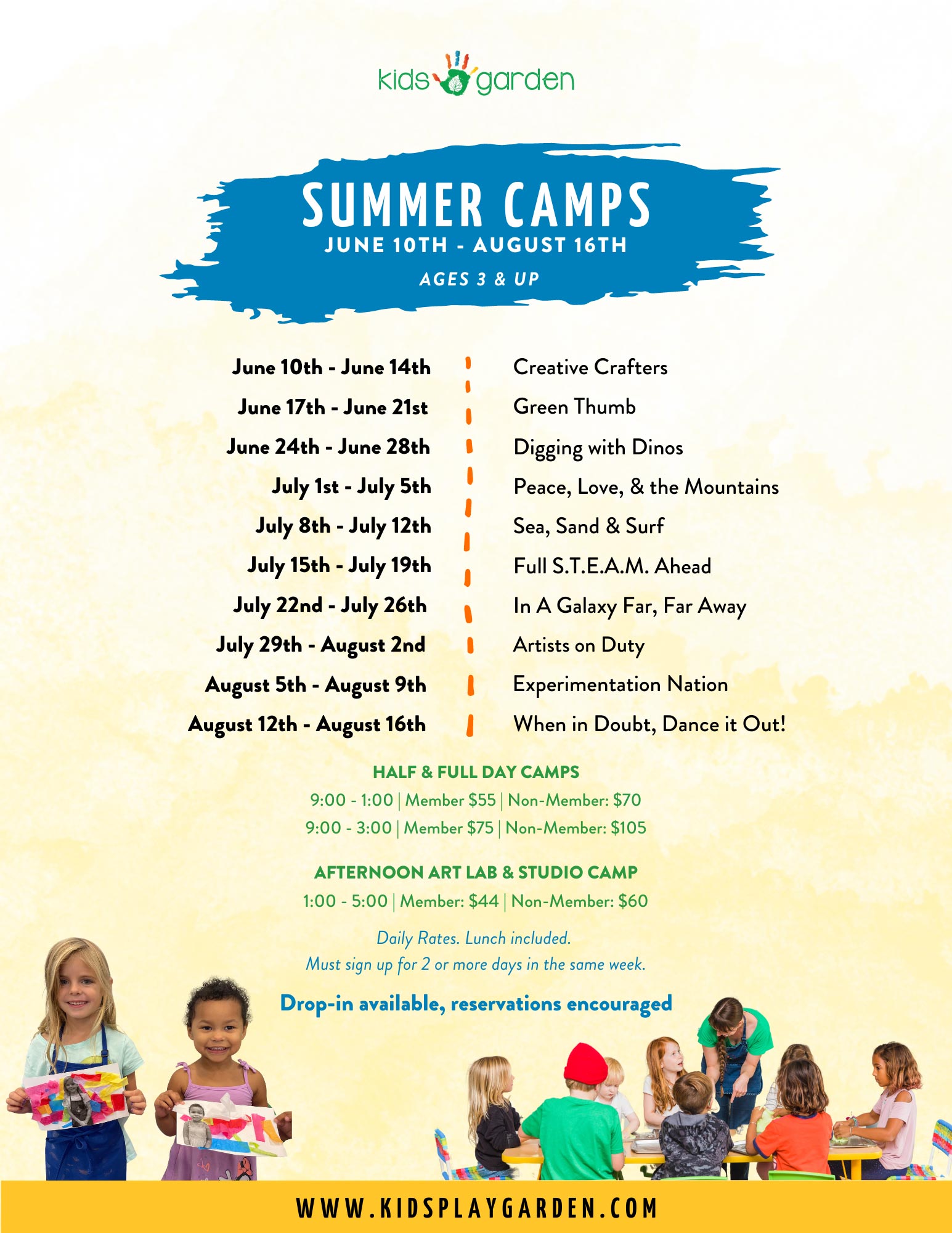 SIGN UP FOR 2024 THEMED SUMMER CAMPS AT THE CENTER